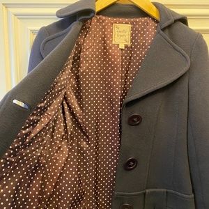 NANETTE LEPORE NAVY BLUE ENGLISH PEA COAT - SIZE XS